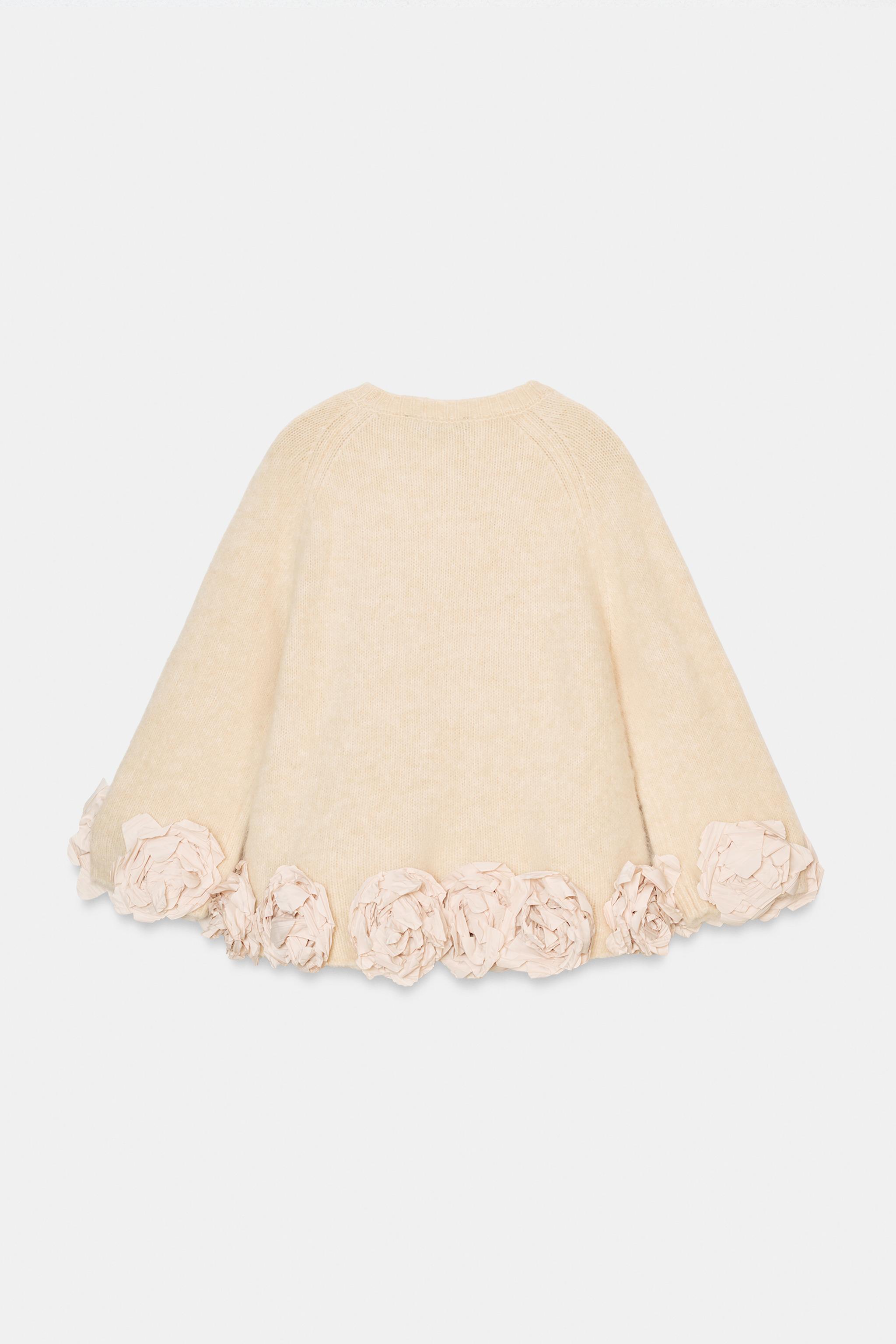 FLORAL TEXTURED COMBO KNIT JUMPER